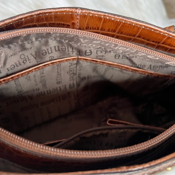 Etienne Aigner Brown Alligator Bag - Picture 10 of 15
